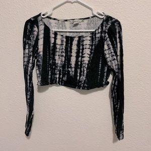 Tie dye cropped long sleeve